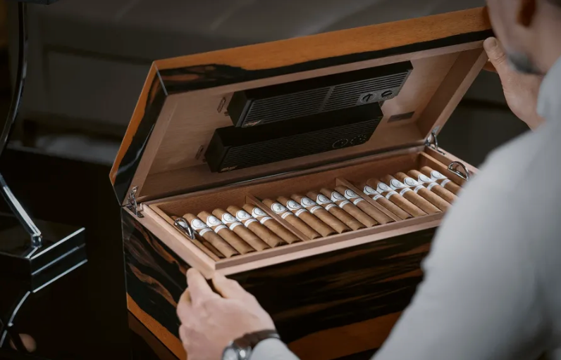 大卫杜夫加蓬黑檀木特大雪茄保湿盒